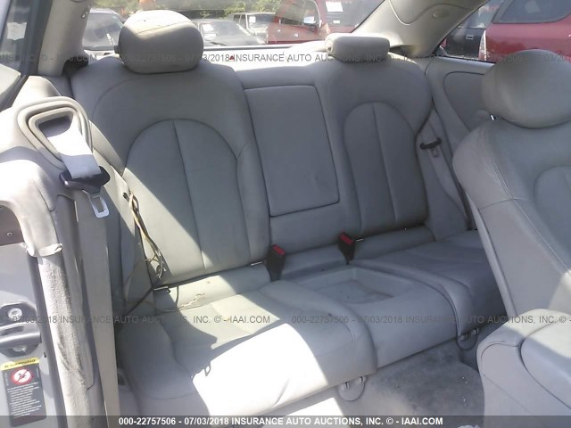 WDBTJ65J14F104206 - 2004 MERCEDES-BENZ CLK 320C SILVER photo 8