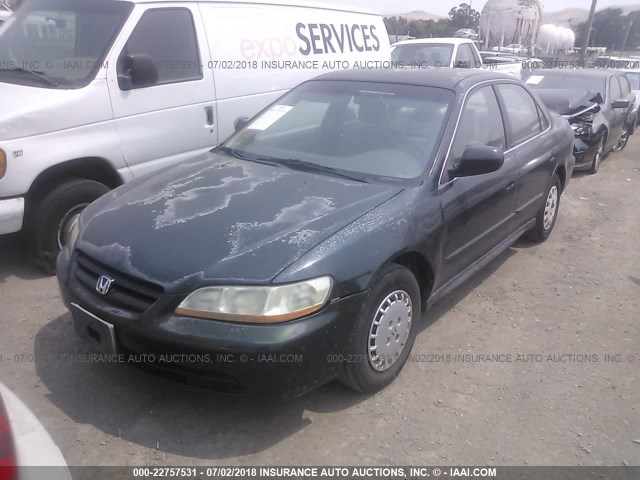 1HGCF86601A122716 - 2001 HONDA ACCORD VALUE GREEN photo 2