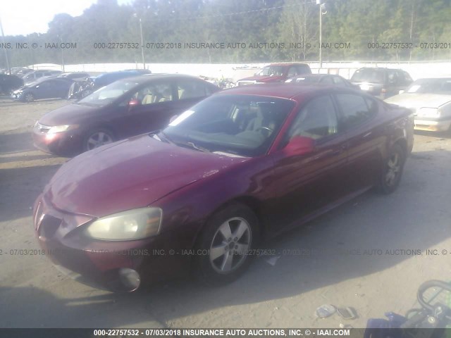 2G2WS522051285444 - 2005 PONTIAC GRAND PRIX GT MAROON photo 2