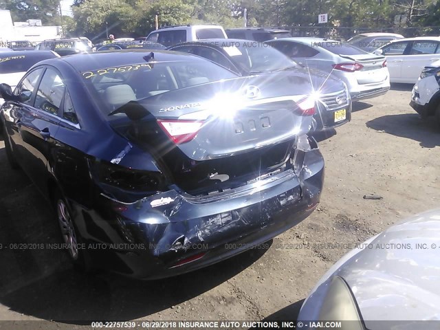 5NPEB4AC7BH295281 - 2011 HYUNDAI SONATA GLS Dark Blue photo 6