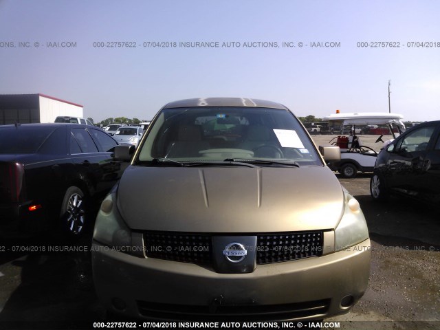 5N1BV28UX4N349927 - 2004 NISSAN QUEST S/SE/SL GOLD photo 6