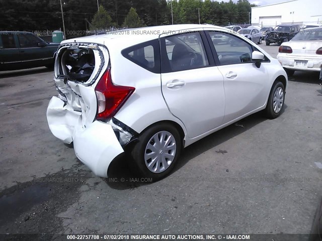 3N1CE2CP9GL371743 - 2016 NISSAN VERSA NOTE S/S PLUS/SV/SL/SR WHITE photo 4