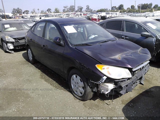 KMHDU46D07U211334 - 2007 HYUNDAI ELANTRA GLS/SE/LIMITED PURPLE photo 1