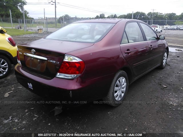 4T1BE32K06U161844 - 2006 TOYOTA CAMRY LE/XLE/SE Tünd qırmızı foto 4