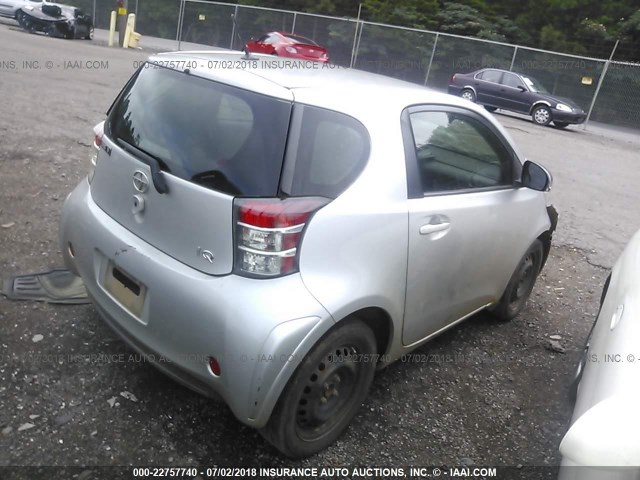 JTNJJXB04CJ011147 - 2012 TOYOTA SCION IQ SILVER photo 4