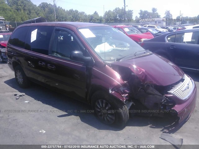 2C8GP44302R734134 - 2002 CHRYSLER TOWN & COUNTRY LX MAROON photo 1