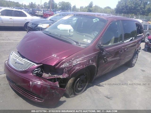 2C8GP44302R734134 - 2002 CHRYSLER TOWN & COUNTRY LX MAROON photo 2