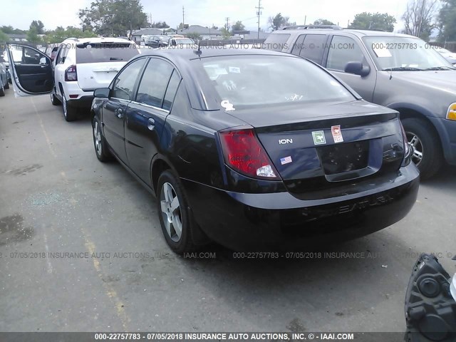 1G8AL58F17Z144805 - 2007 SATURN ION LEVEL 3 BLACK photo 3