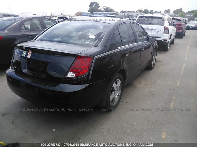 1G8AL58F17Z144805 - 2007 SATURN ION LEVEL 3 BLACK photo 4
