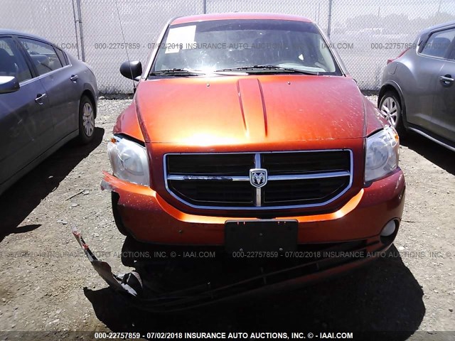 1B3HE78K87D289023 - 2007 DODGE CALIBER R/T ORANGE photo 6