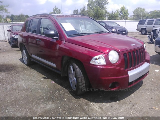 1J8FT57W67D241629 - 2007 JEEP COMPASS LIMITED BURGUNDY photo 1