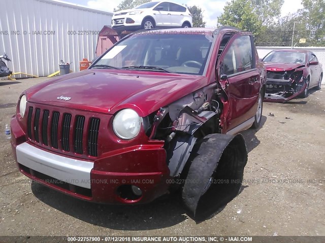 1J8FT57W67D241629 - 2007 JEEP COMPASS LIMITED BURGUNDY photo 2