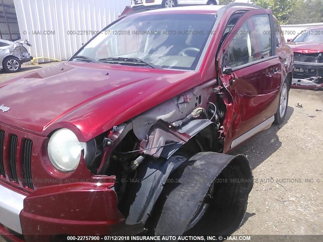 1J8FT57W67D241629 - 2007 JEEP COMPASS LIMITED BURGUNDY photo 6