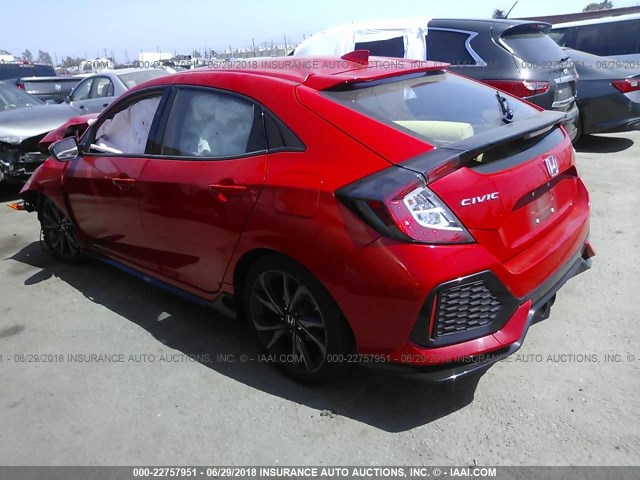 SHHFK7H45HU407215 - 2017 HONDA CIVIC SPORT Rouge photo 3