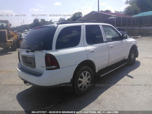 5GADT13S742193562 - 2004 BUICK RAINIER CXL WHITE photo 4