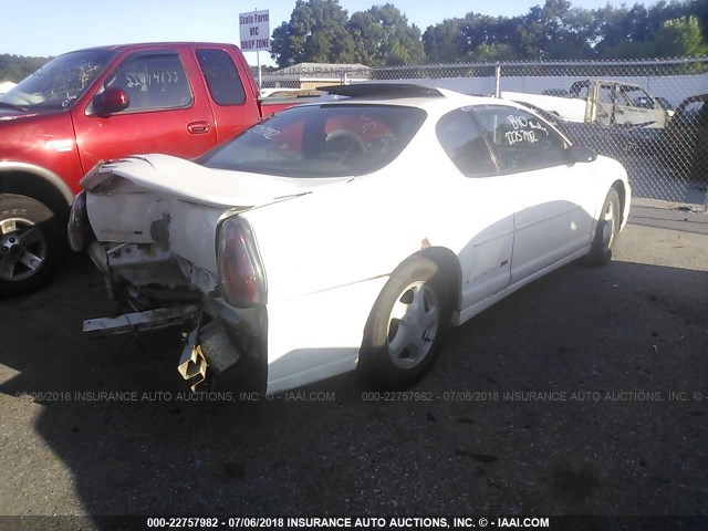 2G1WX15K129210372 - 2002 CHEVROLET MONTE CARLO SS თეთრი ფოტო 4