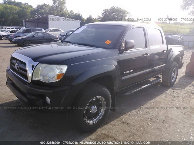 3TMJU62N09M079085 - 2009 TOYOTA TACOMA DOUBLE CAB PRERUNNER BLACK photo 2