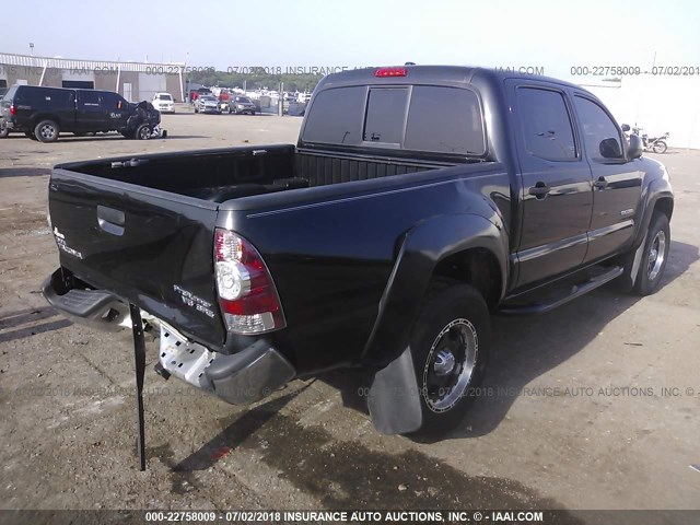 3TMJU62N09M079085 - 2009 TOYOTA TACOMA DOUBLE CAB PRERUNNER BLACK photo 4