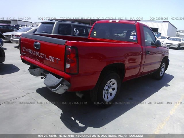 3GCEC14X27G213922 - 2007 CHEVROLET SILVERADO C1500 CLASSIC RED photo 4
