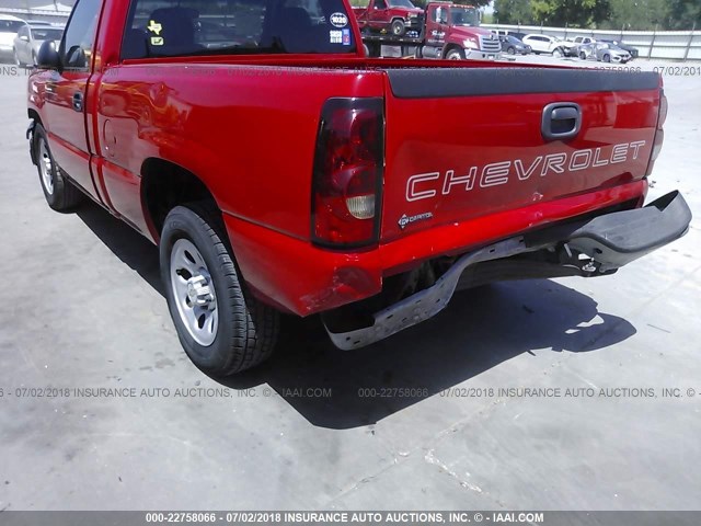3GCEC14X27G213922 - 2007 CHEVROLET SILVERADO C1500 CLASSIC RED photo 6