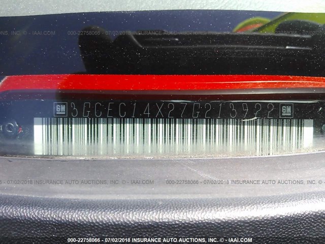 3GCEC14X27G213922 - 2007 CHEVROLET SILVERADO C1500 CLASSIC RED photo 9