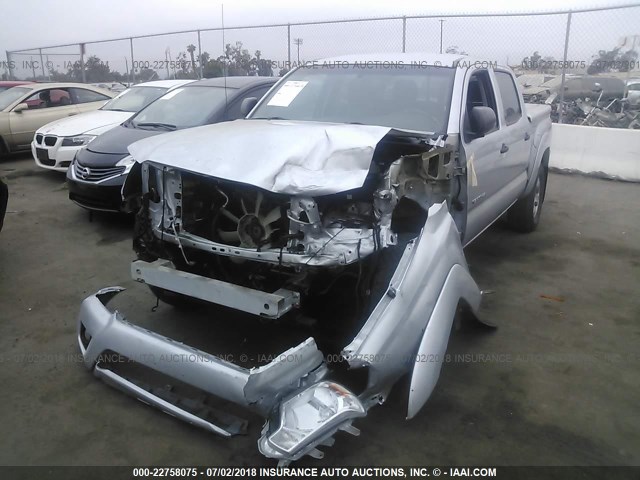 3TMJU4GN5CM130410 - 2012 TOYOTA TACOMA DOUBLE CAB PRERUNNER SILVER photo 2