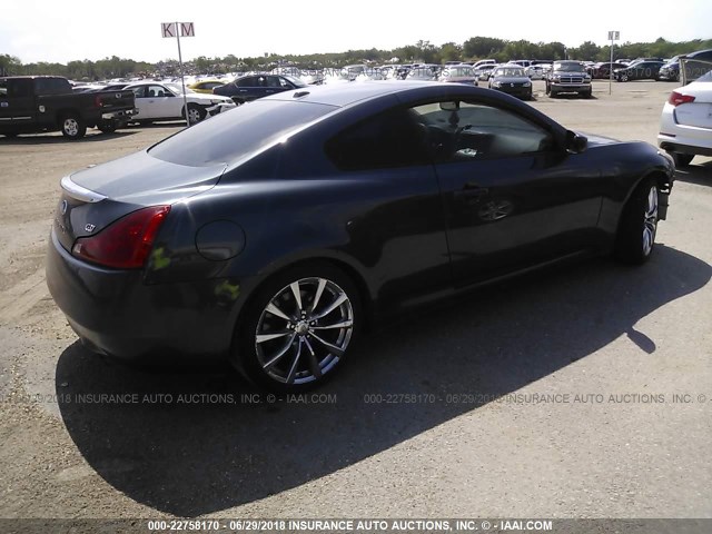 JNKCV64E58M129474 - 2008 INFINITI G37 JOURNEY/SPORT BLUE photo 4