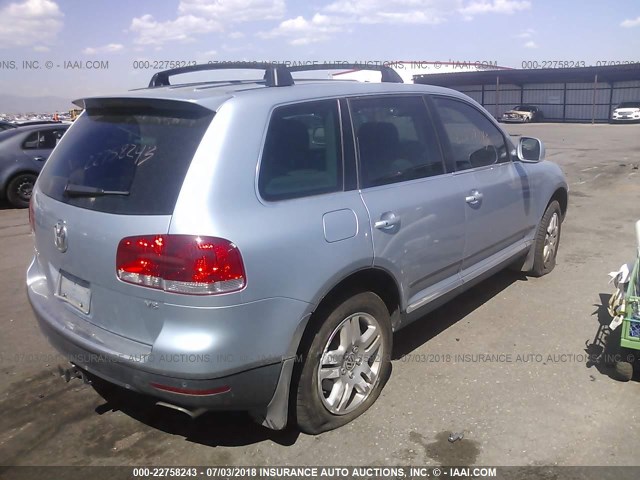 WVGMM77L05D010571 - 2005 VOLKSWAGEN TOUAREG 4.2 BLUE photo 4