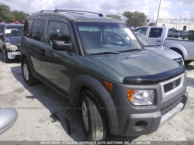 5J6YH27564L030160 - 2004 HONDA ELEMENT EX GREEN photo 1