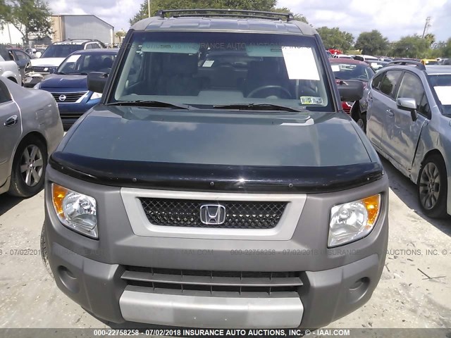 5J6YH27564L030160 - 2004 HONDA ELEMENT EX GREEN photo 6