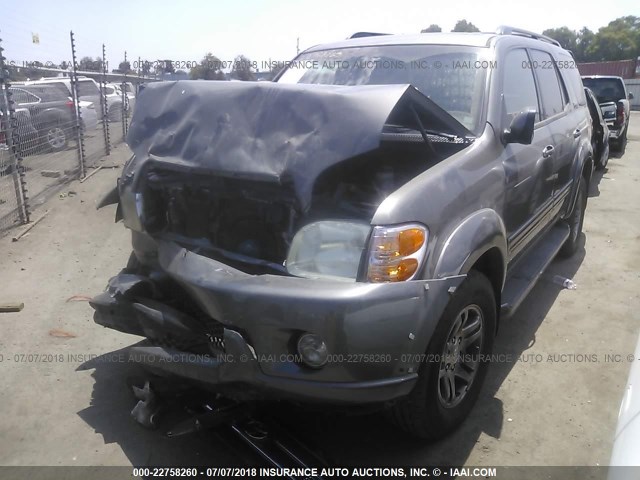 5TDBT48A83S157698 - 2003 TOYOTA SEQUOIA LIMITED GRAY photo 2