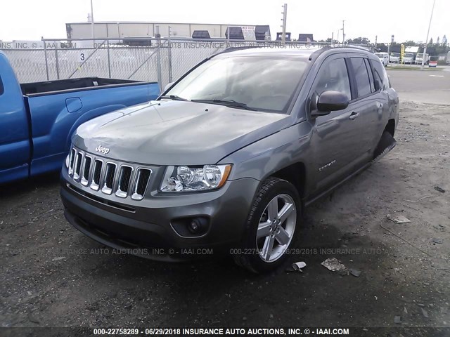 1C4NJCCB6CD613769 - 2012 JEEP COMPASS LIMITED GRAY photo 2