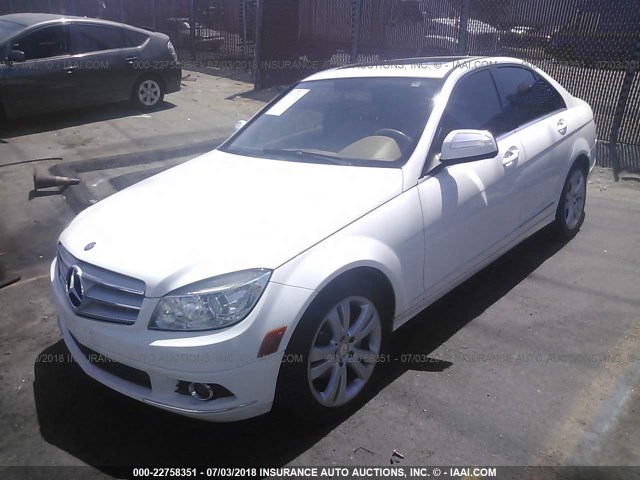 WDDGF81X18F179137 - 2008 MERCEDES-BENZ C 300 4MATIC WHITE photo 2