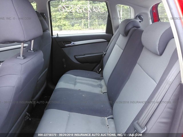KL1TD66E69B613479 - 2009 CHEVROLET AVEO LS/LT 红色 照片 8