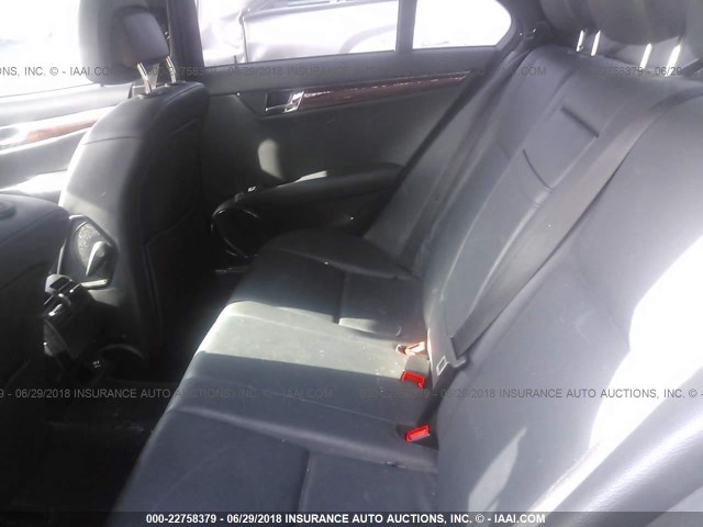 WDDGF5EB7AR117906 - 2010 MERCEDES-BENZ C 300 GRAY photo 8