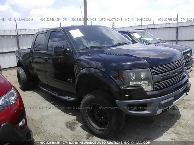 1FTFW1R69BFA20799 - 2011 FORD F150 SVT RAPTOR BLACK photo 1