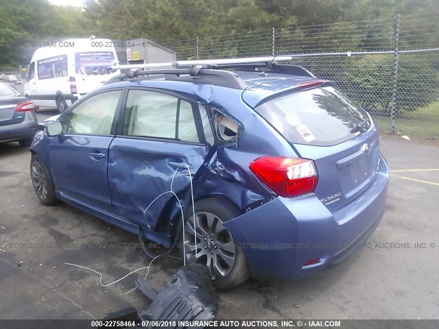 JF1GPAP62G8244678 - 2016 SUBARU IMPREZA SPORT PREMIUM BLUE photo 3