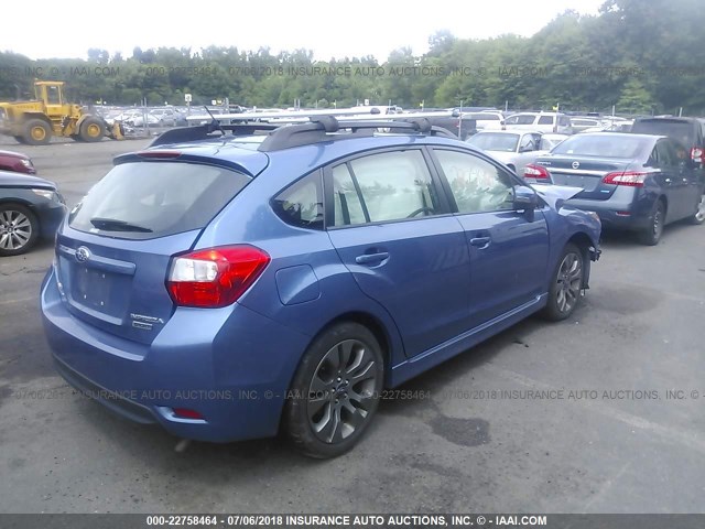 JF1GPAP62G8244678 - 2016 SUBARU IMPREZA SPORT PREMIUM BLUE photo 4