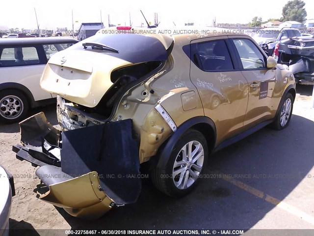 JN8AF5MR2ET354735 - 2014 NISSAN JUKE S/SV/SL/NISMO GOLD photo 4