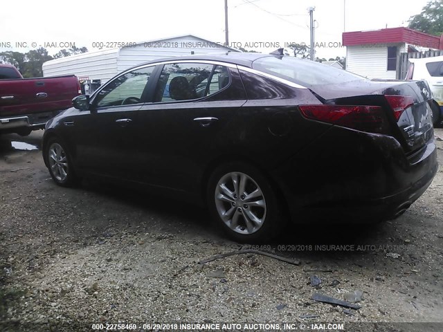 5XXGN4A74CG029765 - 2012 KIA OPTIMA EX MAROON photo 3