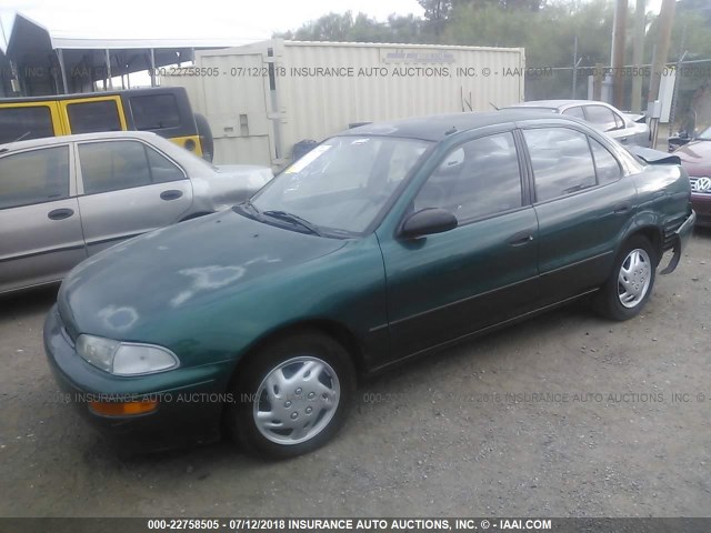 1Y1SK5286TZ065305 - 1996 GEO PRIZM LSI GREEN photo 2