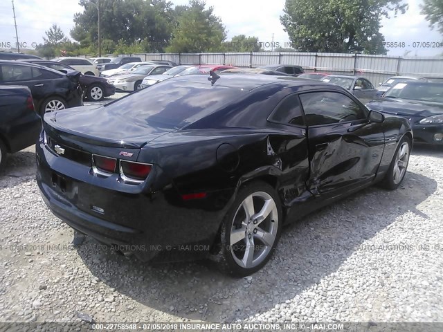 2G1FB1EV3A9207089 - 2010 CHEVROLET CAMARO LT BLACK photo 4