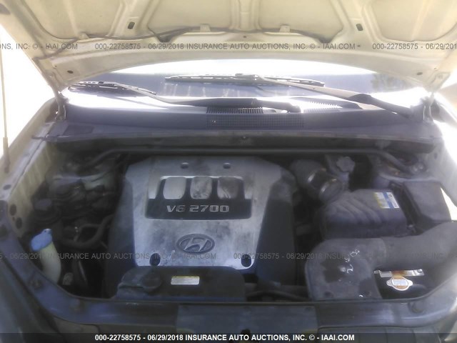 KM8JN72DX6U420778 - 2006 HYUNDAI TUCSON GLS/LIMITED SILVER photo 10