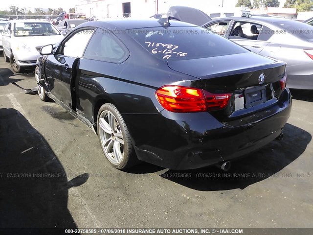 WBA3R1C59GF774817 - 2016 BMW 435 I BLACK photo 3
