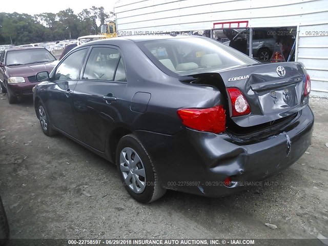 JTDBL40E399056929 - 2009 TOYOTA COROLLA LE/XLE GRAY photo 3