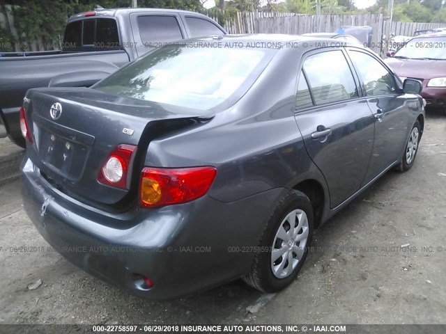 JTDBL40E399056929 - 2009 TOYOTA COROLLA LE/XLE GRAY photo 4