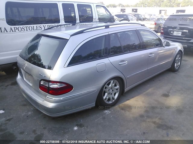 WDBUH87J16X184418 - 2006 MERCEDES-BENZ E 350 4MATIC WAGON SILVER photo 4