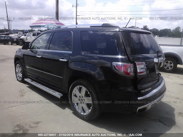 1GKKRTKD3EJ360871 - 2014 GMC ACADIA DENALI BLACK photo 3