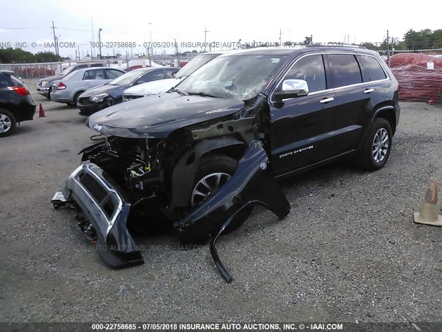 1C4RJFCG2FC227763 - 2015 JEEP GRAND CHEROKEE OVERLAND BLACK photo 2