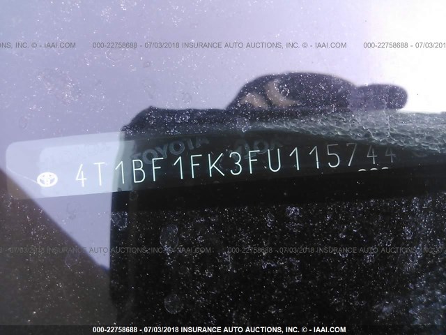 4T1BF1FK3FU115744 - 2015 TOYOTA CAMRY LE/XLE/SE/XSE 白色 照片 9